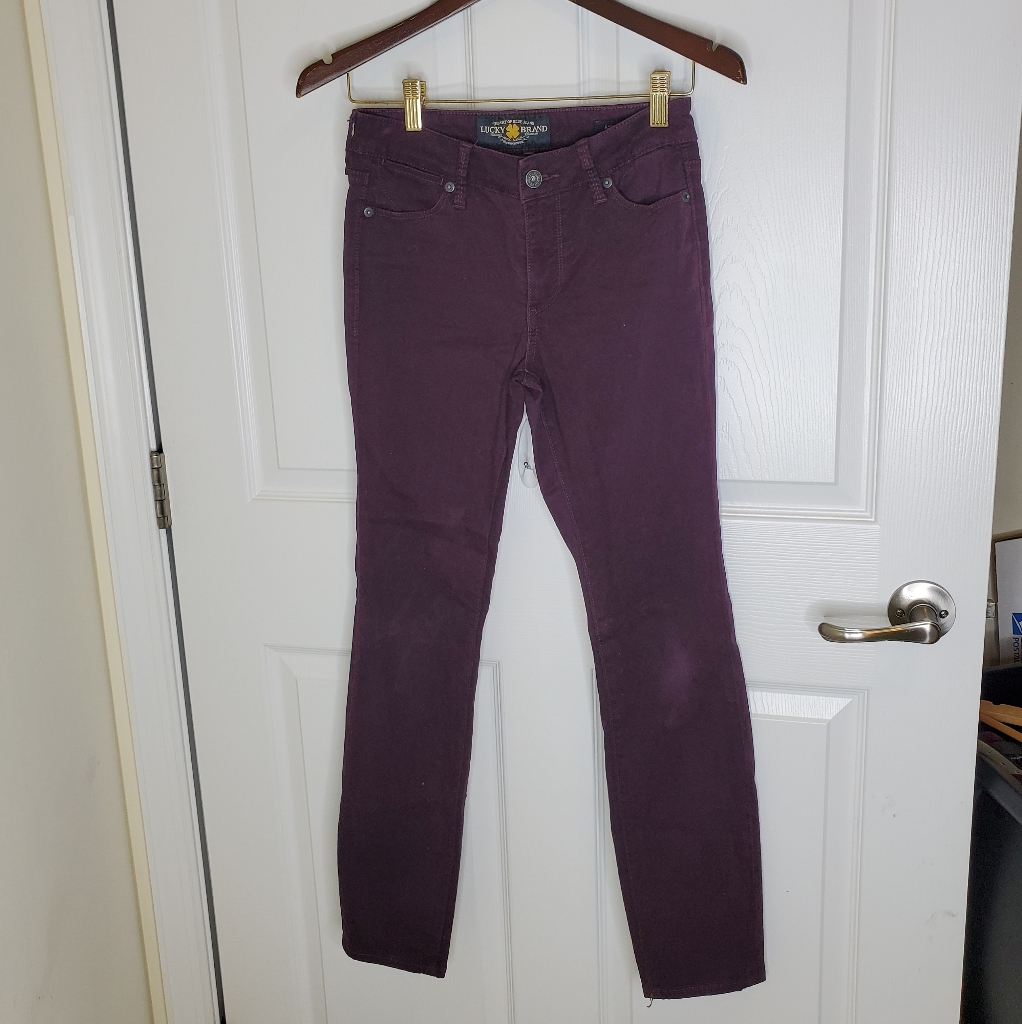 Lucky Brand Purple Velvet Hayden Skinny 00